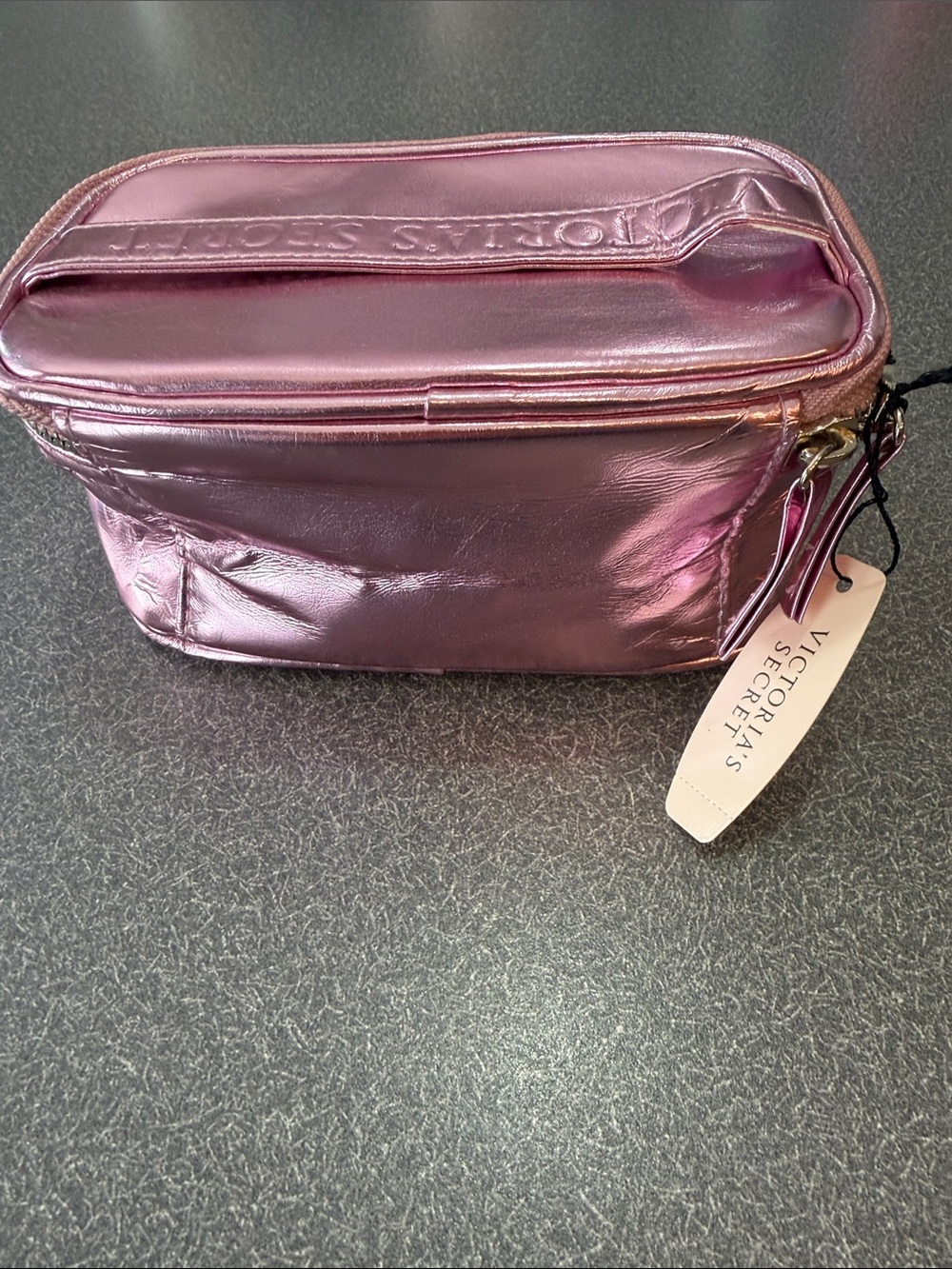 Victoria's Secret Shimmering Rose Pink Travel Pouch - Picture 3 of 4